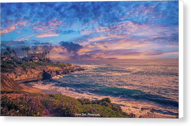 Sunset At La Jolla Cove Fine Art Canvas Gallery Wrap