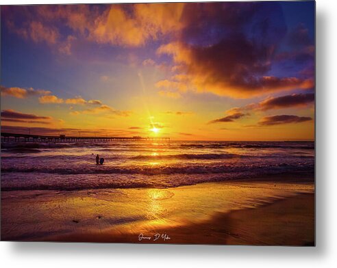 Golden San Diego Sunset  - Metal Print