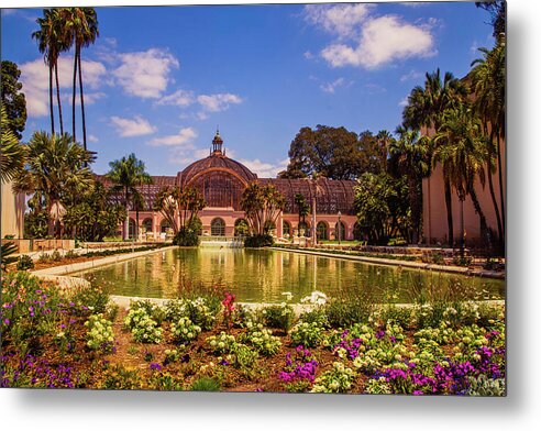 Balboa Park Botanical Building and Lily Pond - Metal Print