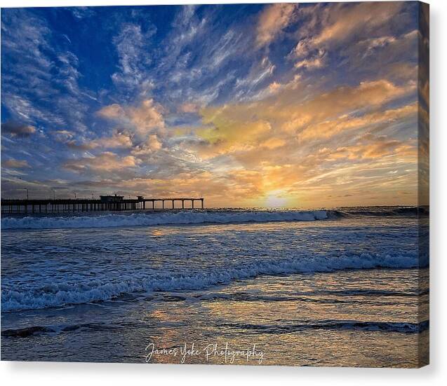 June Gloom Ocean Beach Sunset - Canvas Print