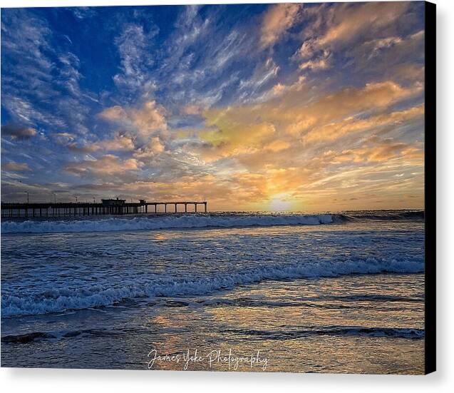 June Gloom Ocean Beach Sunset - Canvas Print