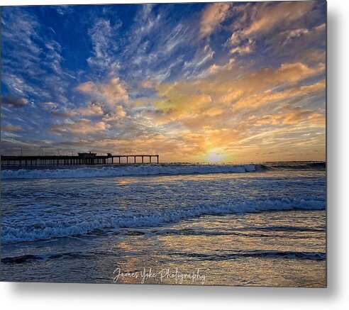 June Gloom Ocean Beach Sunset - Metal Print