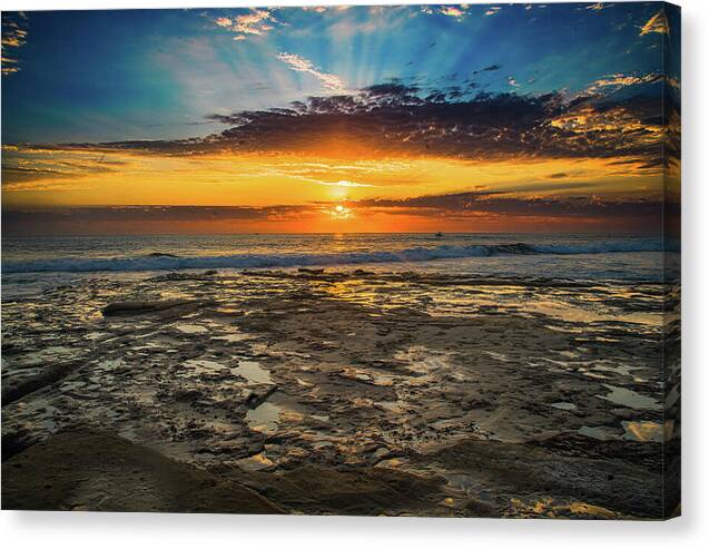 La Jolla Tide pools Sunset - Canvas Print