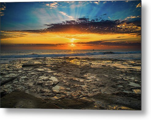La Jolla Tide pools Sunset - Metal Print