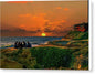 Sunset Gathering At Santa Cruz Cove Beach - Gallery Wrapped Canvas Print
