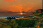 Sunset Gathering At Santa Cruz Cove Beach -  Fine Art Print