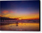 Sunset Stroll At Ocean Beach Fine Art Canvas Gallery Wrap