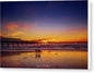Sunset Stroll At Ocean Beach Fine Art Canvas Gallery Wrap