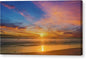 Vibrant Ocean Beach Sunset - Gallery Wrapped Canvas Print