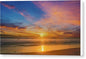 Vibrant Ocean Beach Sunset - Gallery Wrapped Canvas Print