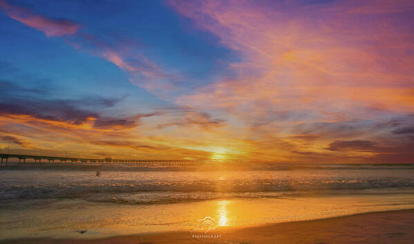 Vibrant Ocean Beach Sunset -  Fine Art Print